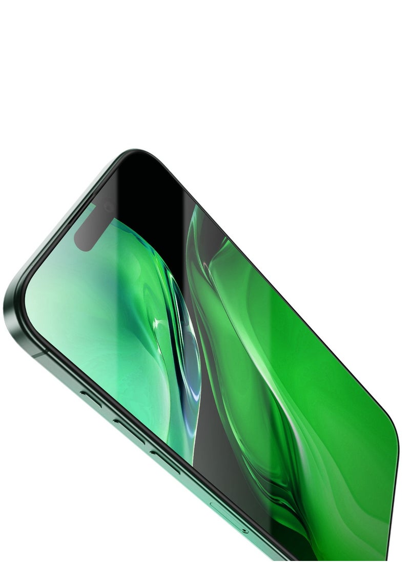GREEN LION iPhone 16 Pro Max Screen Protector / 3D Silicone Plus High-Definition Edge Glass / Anti Scratch / Anti Fingerprint / 1.8M Impact Tested / Dust Repellent / Bubble Free / Grease Resistance - Black Edge/Clear  - Image 5