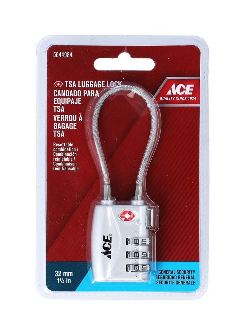 Ace Tsa Luggage Lock Silver