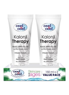 Cool & Cool Kalonji Therapy Face Wash 150 ML (Pack of 2) - Black Seed Oil + B5,Paraben Free, Purifies & Fades Marks, Vitamin Fusion for All Skin Types