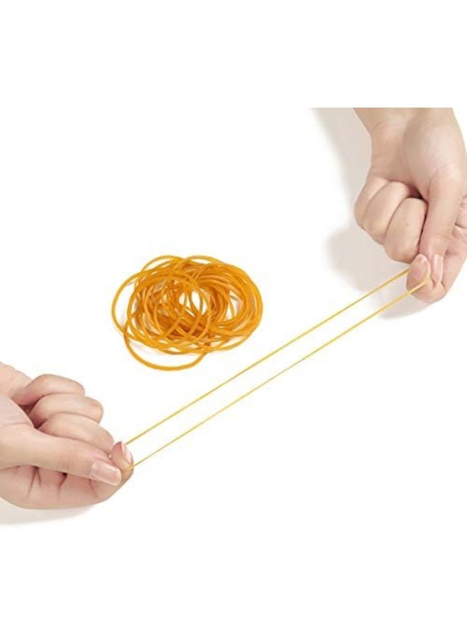 Happy Home Natural Rubber Bands 75 Pack Small Elastic Bands 25mm 1 Inch Yellow Strong Stretchy Office Rubber Bands for Home School Kitchen Organizing Money Bills Papers Cables Cords Hair Crafts Stationery Supplies Biodegradable Eco-Friendly Latex Rubber Band Set Bulk Multi-Purpose Binding Elastic Loop Bands - Image 5