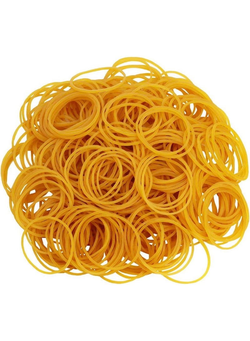 Happy Home Natural Rubber Bands 75 Pack Small Elastic Bands 25mm 1 Inch Yellow Strong Stretchy Office Rubber Bands for Home School Kitchen Organizing Money Bills Papers Cables Cords Hair Crafts Stationery Supplies Biodegradable Eco-Friendly Latex Rubber Band Set Bulk Multi-Purpose Binding Elastic Loop Bands - Image 2