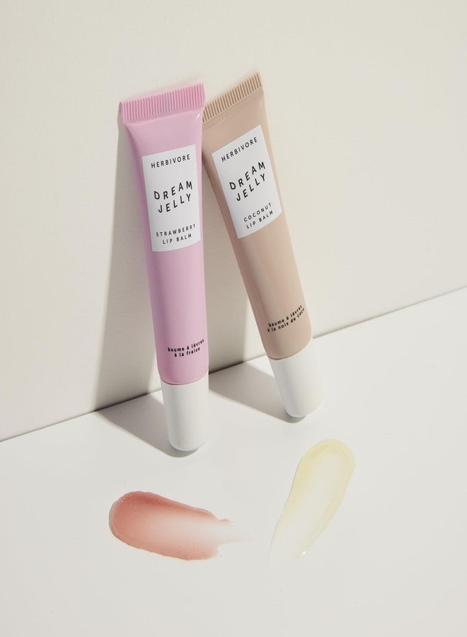 HERBIVORE Gloss & Glow Hydrating Lip Duo | For All Ages, Includes Dream Jelly Strawberry and Coconut Lip Balms - Plant-based, Vegan, Cruelty-Free - Image 2