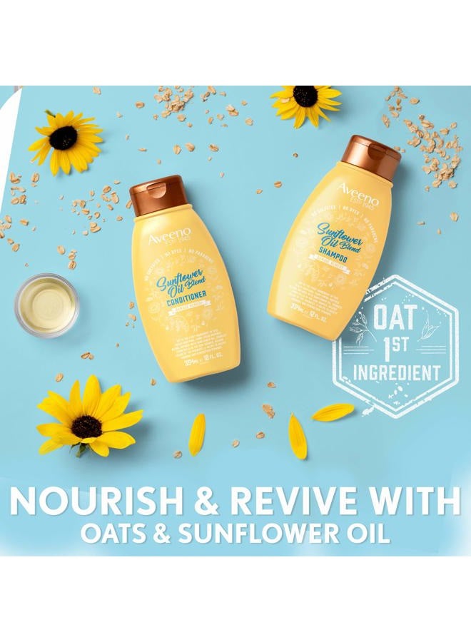 Aveeno Sunflower Oil Blend Conditioner, for Dry Damaged Hair, Dye, Paraben & Sulfate Surfactants Free, 12oz - Image 4