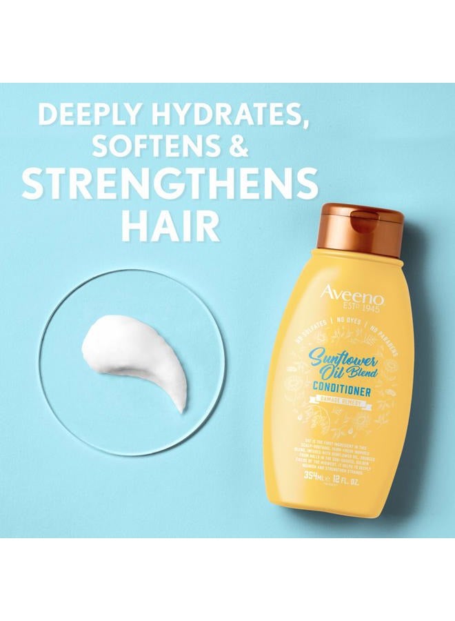 Aveeno Sunflower Oil Blend Conditioner, for Dry Damaged Hair, Dye, Paraben & Sulfate Surfactants Free, 12oz - Image 5