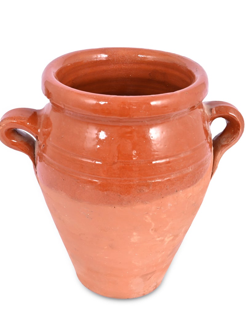 طنجية طينية مغربية تقليدية من الطين النقي من مراكش، حجم أكبر، تتسع لـ 4-5 أشخاص