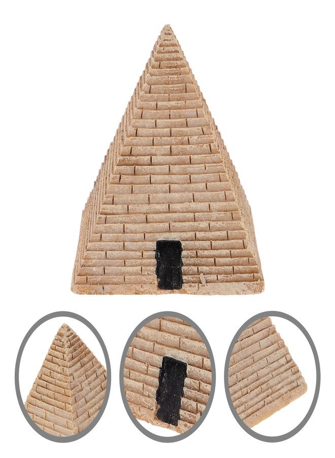 ياردوي زينة هرمية من الراتنج من ياردوي، قطعتان - ديكور هرمي مصري صغير للمنزل والمكتب، ولمسات فنغ شوي - Image 4