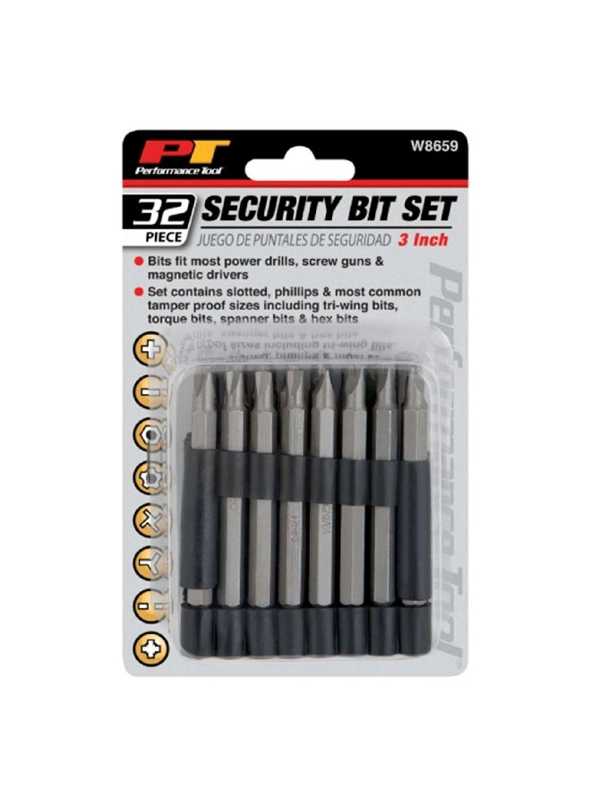 ACE 32-Piece Security Bit Set Grey and Black 3 Inch W8659 - Image 2