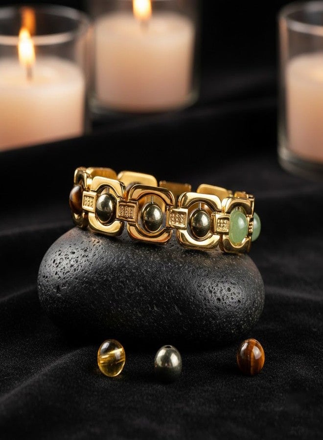 SATVIK IGP Gold Plated Money Magnet Bracelet | Premium Alloy with Gold IGP Plating | Promotes positivity, abundance, and financial well-being - Image 5