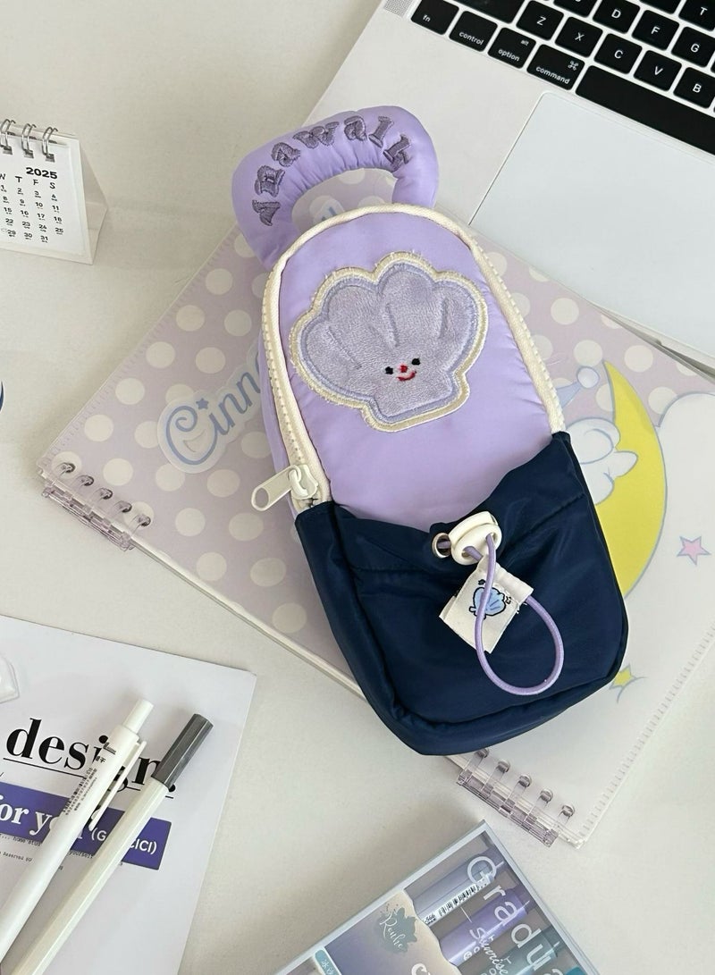 Paraphrase Cute Shell Standing Pencil Pouch – Portable, Sturdy and Spacious Pen Holder for Girls and Students  - Image 3