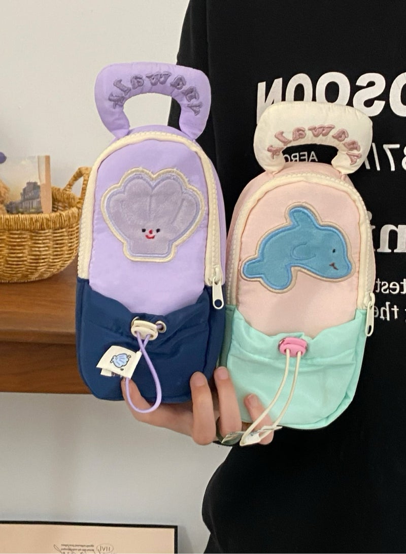 Paraphrase Cute Shell Standing Pencil Pouch – Portable, Sturdy and Spacious Pen Holder for Girls and Students  - Image 5