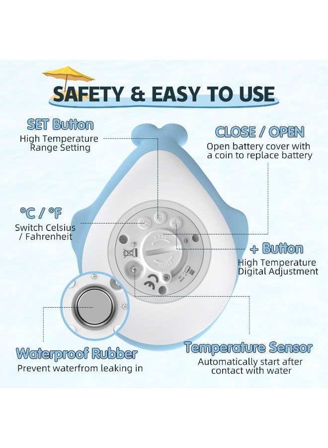 BabyElf Baby Bath Bathtub Thermometer For Infant - Safety Bath Tub Water Temperature Digital Thermometer - Floating Bathing Toy Gift For Kids Newborn Mother With Flashing Temperature Warning - Image 5