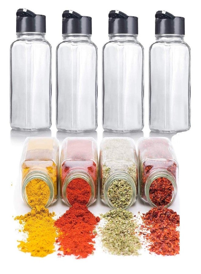 GTR Square Spice Jars, Spice Shaker/Pourer with Lid - 100 ML - Great for Spices, Herbs, Seasonings (Pack of 6) - Image 1