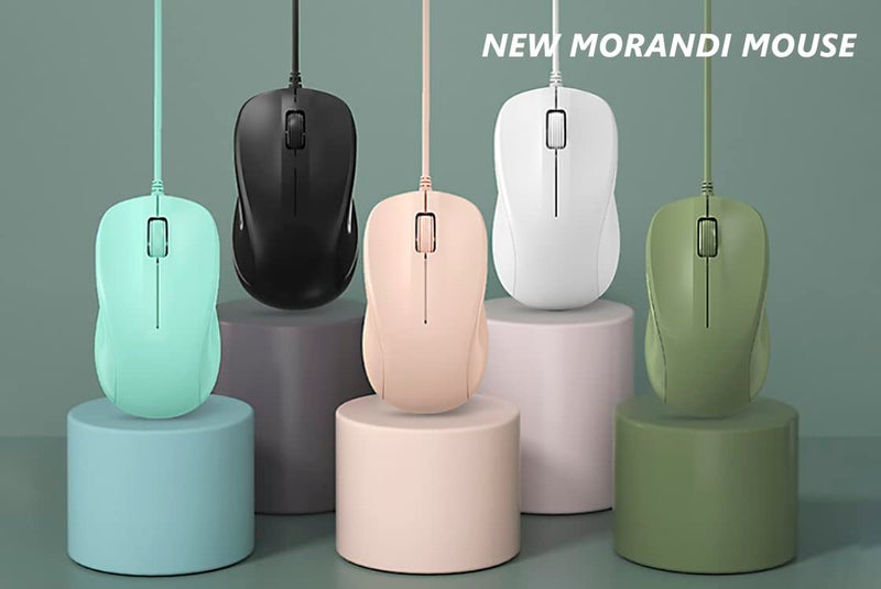 CORN USB Silent Wired Computer Mouse with Easy Click for Office and Home, 1200DPI, Premium and Portable, Compatible with Windows PC, Laptop, Desktop, Notebook (Pink) - Image 5