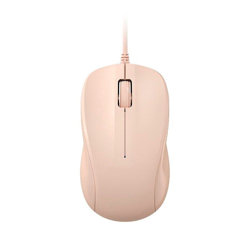 CORN USB Silent Wired Computer Mouse with Easy Click for Office and Home, 1200DPI, Premium and Portable, Compatible with Windows PC, Laptop, Desktop, Notebook (Pink) - Image 1