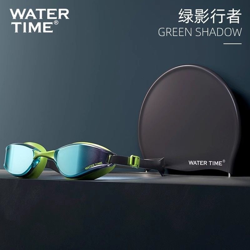 WATERTIME نظارات سباحة واترتايم مع درجات - عالية الوضوح مضادة للضباب ومقاومة للماء إطار كبير للرجال والنساء مع عدسات مطلية - Image 1