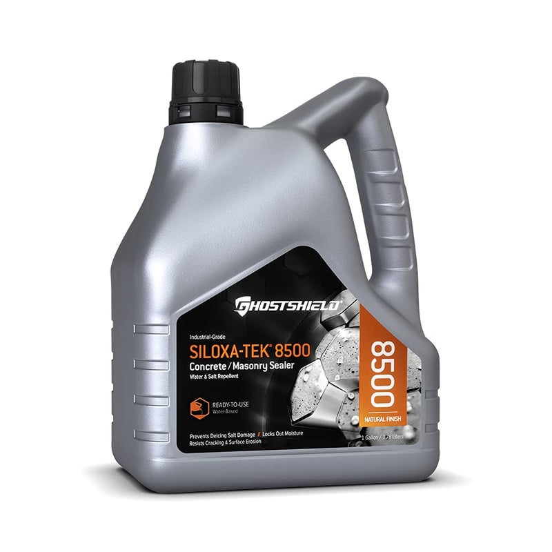 Ghostshield Siloxa-Tek 8500 Ready to Use - 1 Gallon Penetrating Concrete Sealer, Water and Salt Repellent. Clear, Water-Based DOT Approved Silane/Siloxane for Concrete, Brick, Masonry & Pavers - Image 1