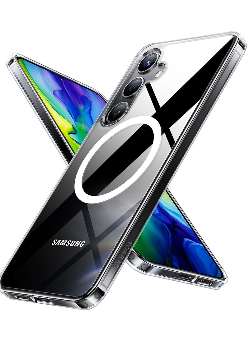 TORRAS Magnetic Guardian Designed for Samsung Galaxy S24 Case 6.2" Compatible with MagSafe, Never Yellowing, Mil-Grade Drop Tested Hard Back Slim Protective Clear Case for Samsung S24 Case, Clear  - Image 1