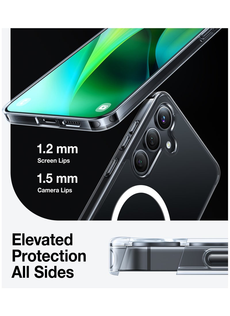 TORRAS Magnetic Guardian Designed for Samsung Galaxy S24 Case 6.2" Compatible with MagSafe, Never Yellowing, Mil-Grade Drop Tested Hard Back Slim Protective Clear Case for Samsung S24 Case, Clear  - Image 2