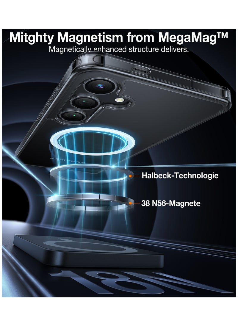 TORRAS Magnetic Guardian Designed for Samsung Galaxy S24 Case 6.2" Compatible with MagSafe, Never Yellowing, Mil-Grade Drop Tested Hard Back Slim Protective Clear Case for Samsung S24 Case, Clear  - Image 3