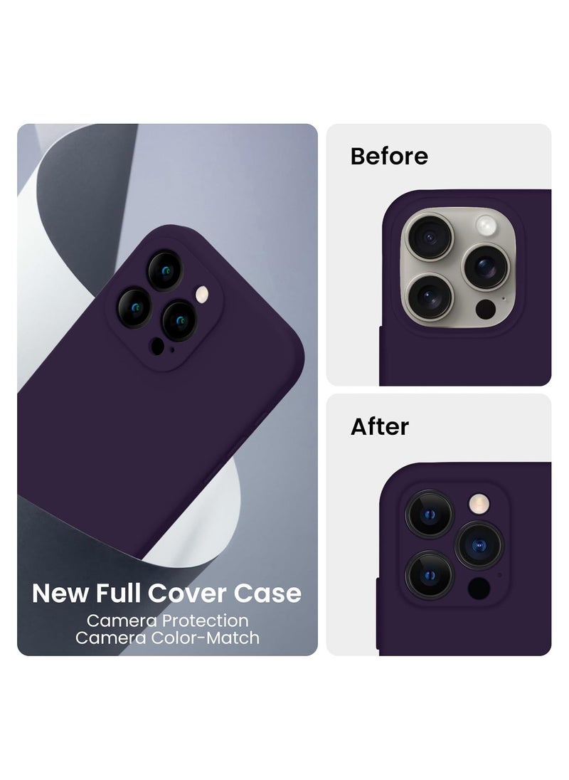 Raxoom Designed for iPhone 15 Pro Max Case, Silicone Upgraded [Camera Protection] for iPhone 15 ProMax Case with [2 Screen Protectors], Anti-Scratch Microfiber Lining, 6.7 inch, Purple - Image 3
