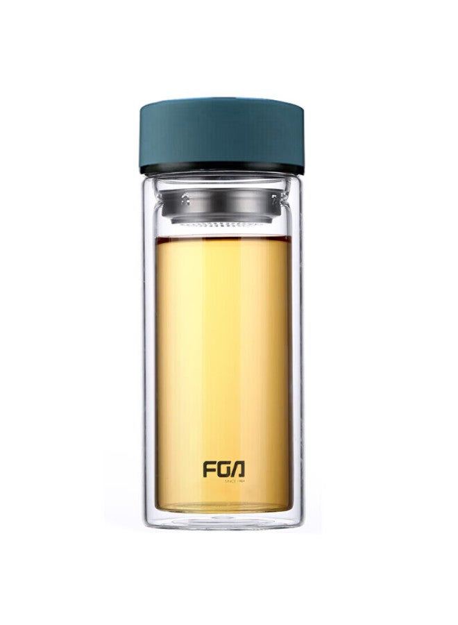 Tomimitsu Fuguang Double-layer Glass Cup For Men And Women, High Borosilicate Tea Infuser Mug With Tea Strainer, 500ml - Image 1