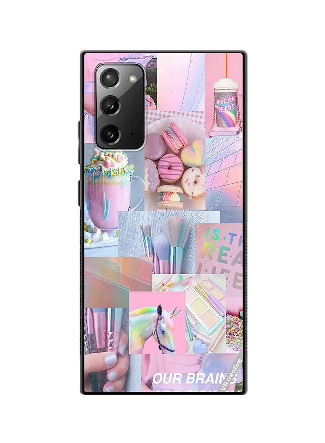 VR CREATIVE Protective Case Cover For Samsung Galaxy Note20 5G Pink Design College Design Multicolour - Image 1