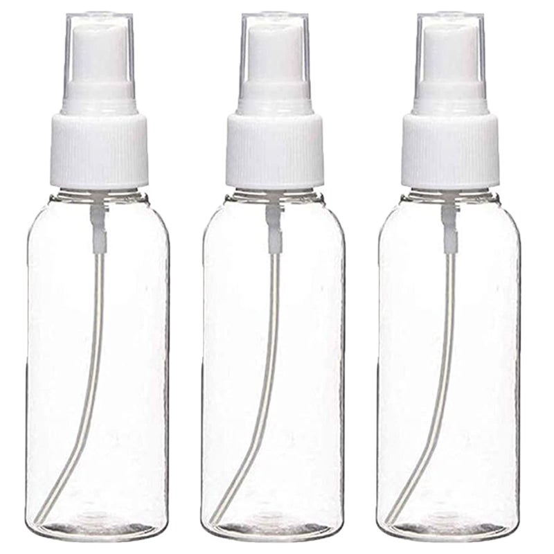 Spray bottles,3 PCS Small Refillable Containers Set Clear Empty Fine Mist Mini Travel Bottle Suit for Travel,Perfume Cosmetic,Make-up,Hair Spray and other Liquids- 60ml
