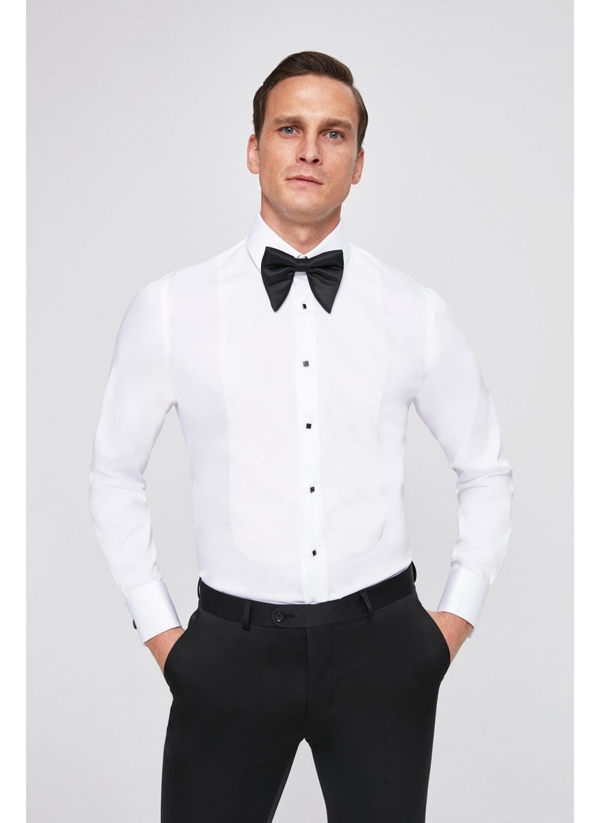 D'S Groom Slim Fit White Plain Cotton Satin Double Cuffed Ata Collar Tuxedo Shirt 2HSS2DY05043M - pzsku/Z27860CAC544B942DE299Z/45/_/1727705260/73cb9eca-4f56-4d9c-abb4-e4b0064d64d8