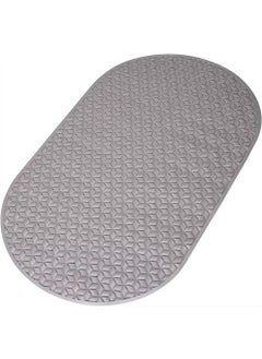 N M Z N M Z PVC Non Slip Bathroom Mat, Bath Tub Mat with Anti-Skid Suction Cups, Oval Bathroom Floor Mat (1 Pc) (Multi Colour)  - Image 1