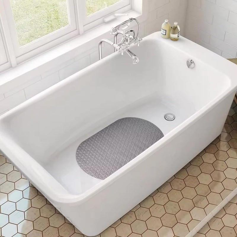 N M Z PVC Non Slip Bathroom Mat, Bath Tub Mat with Anti-Skid Suction Cups, Oval Bathroom Floor Mat (1 Pc) (Multi Colour) - Image 3
