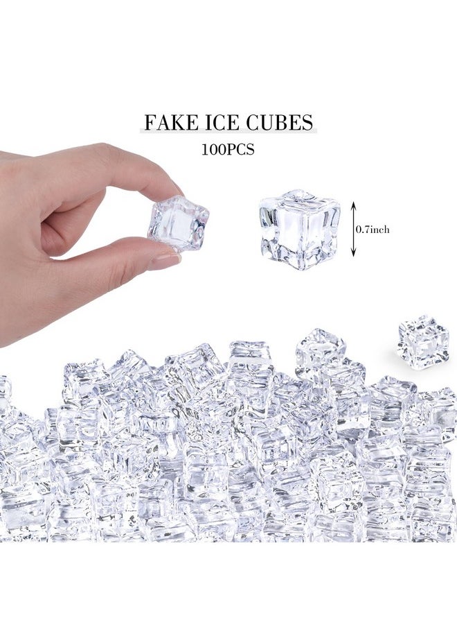 DomeStar DOMESTAR 100PCS Clear Vase Fillers, Acrylic Fake Crushed Ice Cubes Fish Tank Vase Centerpiece Party Table Scatter Props Display  - Image 2