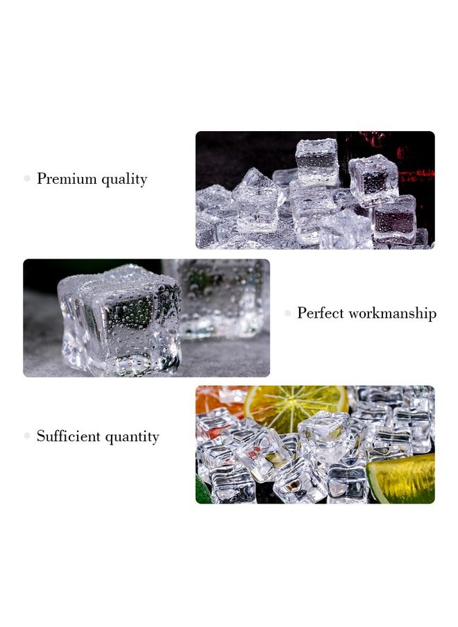 DomeStar DOMESTAR 100PCS Clear Vase Fillers, Acrylic Fake Crushed Ice Cubes Fish Tank Vase Centerpiece Party Table Scatter Props Display  - Image 3