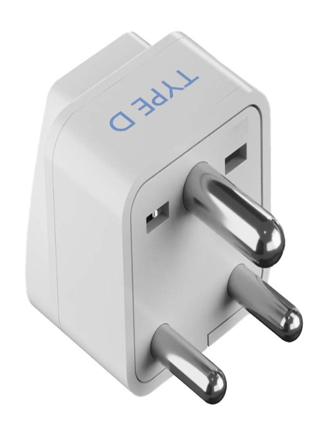 Ceptics (USA, UK, China & More) to India (Type D) Travel Adapter Plug - CE Certified - RoHS Compliant (GP-10) - Image 1