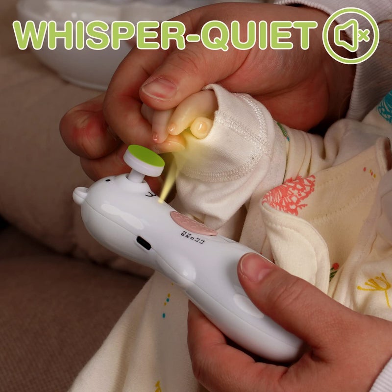 haakaa Electric Nail Trimmer Replacement Pads Baby Nail Trimmer Heads Compatible with All haakaa Nail Trimmers, Suitable for 6-12months, Green - Image 4