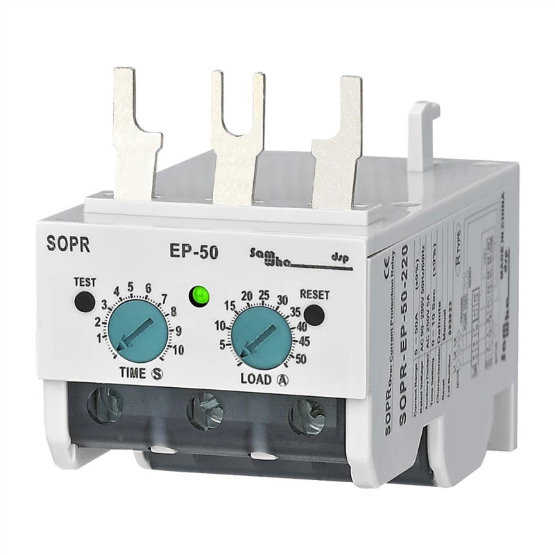 Electronic Overload Relay Motor Protector Thermal Relay 10 50A 90 260VAC - Image 5