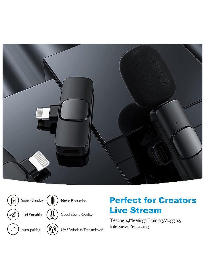 2 in 1 iphone or type-c Wireless Lavalier Microphone For IPhone, Plug Play, Portable Audio Video Recording Mic for Youtube, Live Stream, Vlog, Interview, Laptops PC - Image 2