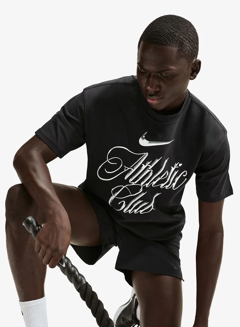 Nike BLACK Loose Script T-Shirt for Men | Best Price UAE