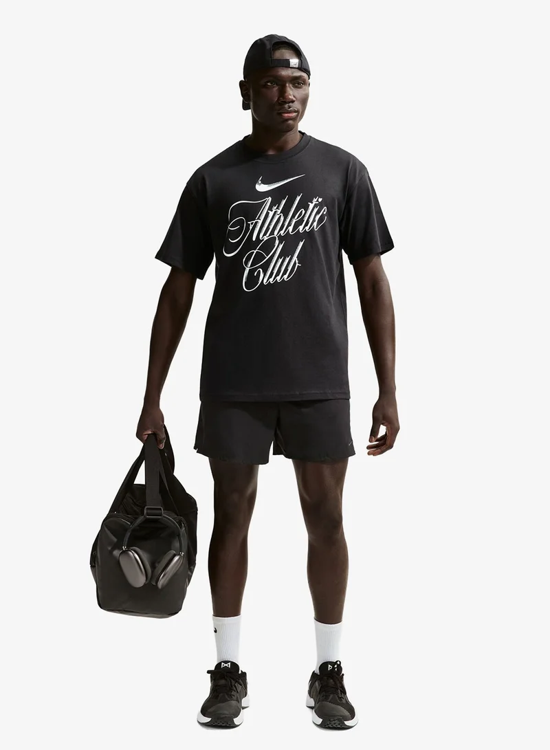 Nike BLACK Loose Script T-Shirt for Men | Best Price UAE
