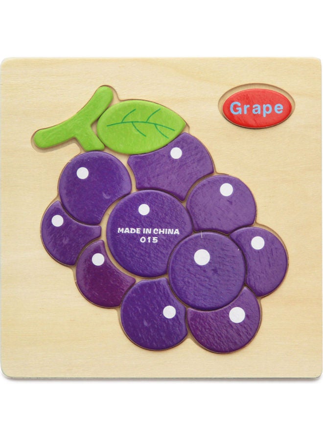 NIBEMINENT Grape Themed Wooden 3D Puzzle 