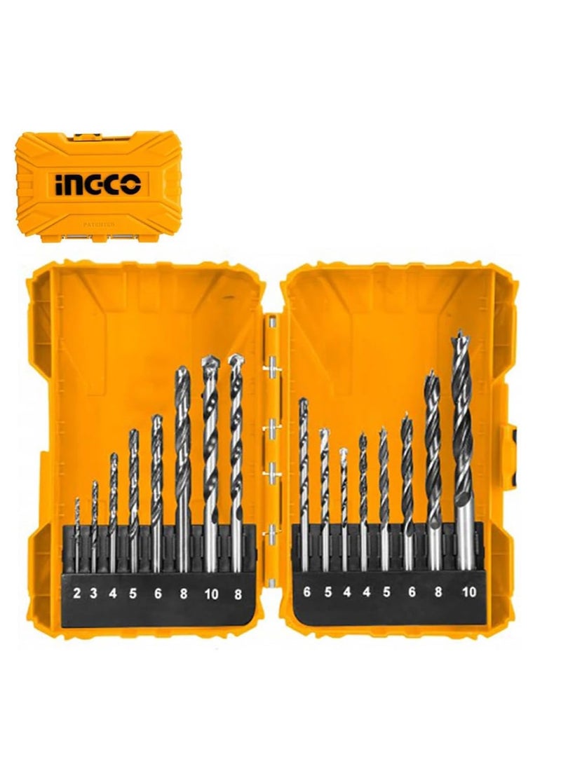 إنجكو مجموعة مثاقب للمعادن والخرسانة والخشب من INGCO، 16 قطعة – AKDL11601 - Image 2