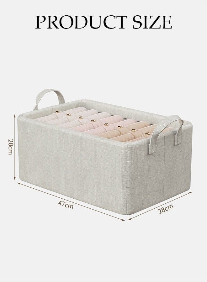 Bukela 3pcs Wardrobe Clothes Organizer Foldable Closet Storage Organizer for Clothes Jeans Washable Closet Storage Boxes with Carrying Handles Cube Storage Bin for Home Bedroom Office - Image 5