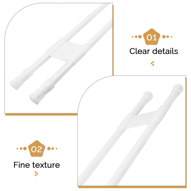 1 Pair of RV Fridge Tension RV Travel Trailer Bathroom Corner Storage Convenient RV Retractable Rod - Image 3