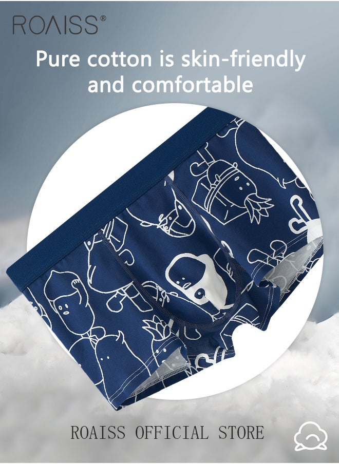 roaiss - 3 Pack Collection of Men Underwear Men Cotton Boxer Briefs of Mid Rise Square Cut Underwear with Antibacterial Lining - Image 1