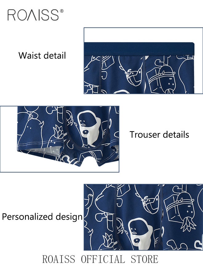 roaiss - 3 Pack Collection of Men Underwear Men Cotton Boxer Briefs of Mid Rise Square Cut Underwear with Antibacterial Lining - Image 1