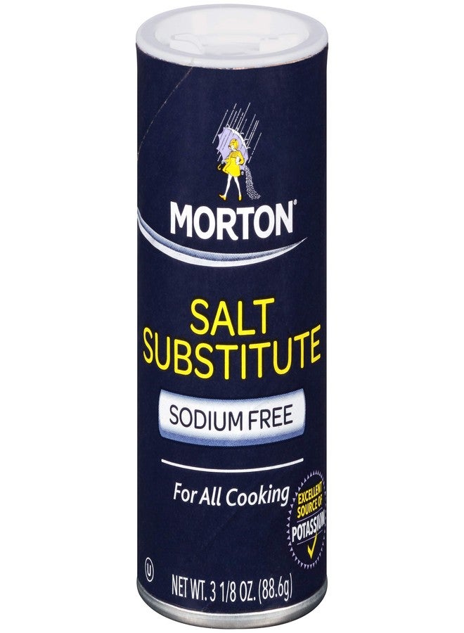 Morton Salt Substitute, No Sodium Salt Alternative for a Heart Healthy Diet, 3.125 OZ Shaker (Pack of 6)