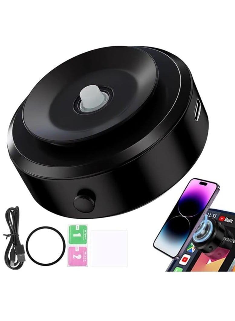 ELTRAZONE Magnetic Vacuum Suction Phone Holder for Car/Gym/Mirror/Smooth Surface-Magnetic Suction Phone Mount, Hands-free Magnetic Cell Phone Holder (Black) - Image 1