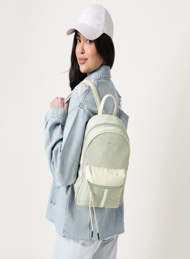 Fastrack Nylon Nova Backpack | Spacious Nylon Backpack | Quick-Access Pocket & Adjustable Faux-Leather Straps - Image 2