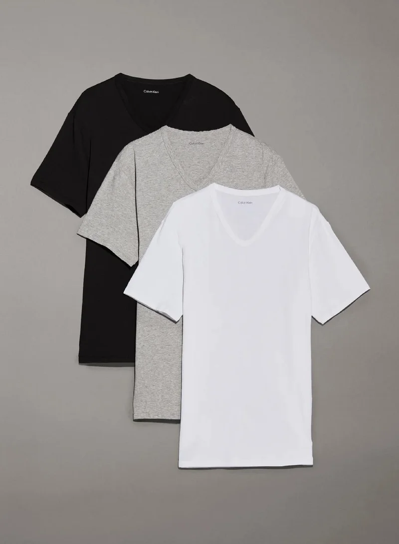 Calvin Klein 3 Pack V-Neck Lounge T-shirts