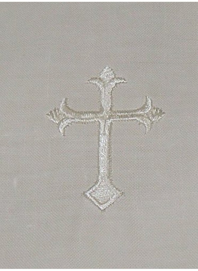 Integrity Designs قماش معمودية من الكتان الأبيض مع منشفة صليب أبيض بحجم نموذج - Image 4