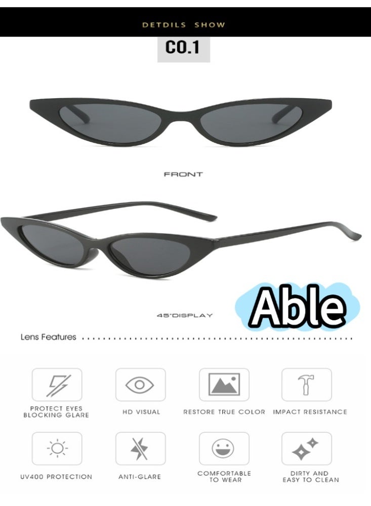ABLE 【2025New Glasse】Women's Polar Sunglasses with Polar Lenses - UV400 UV Protection, High Accuracy and Anti-Radiation, Black Frame - Suitable for Fishing/Driving/Travel, Modern Accessory Enhancing Facial Features - Image 2